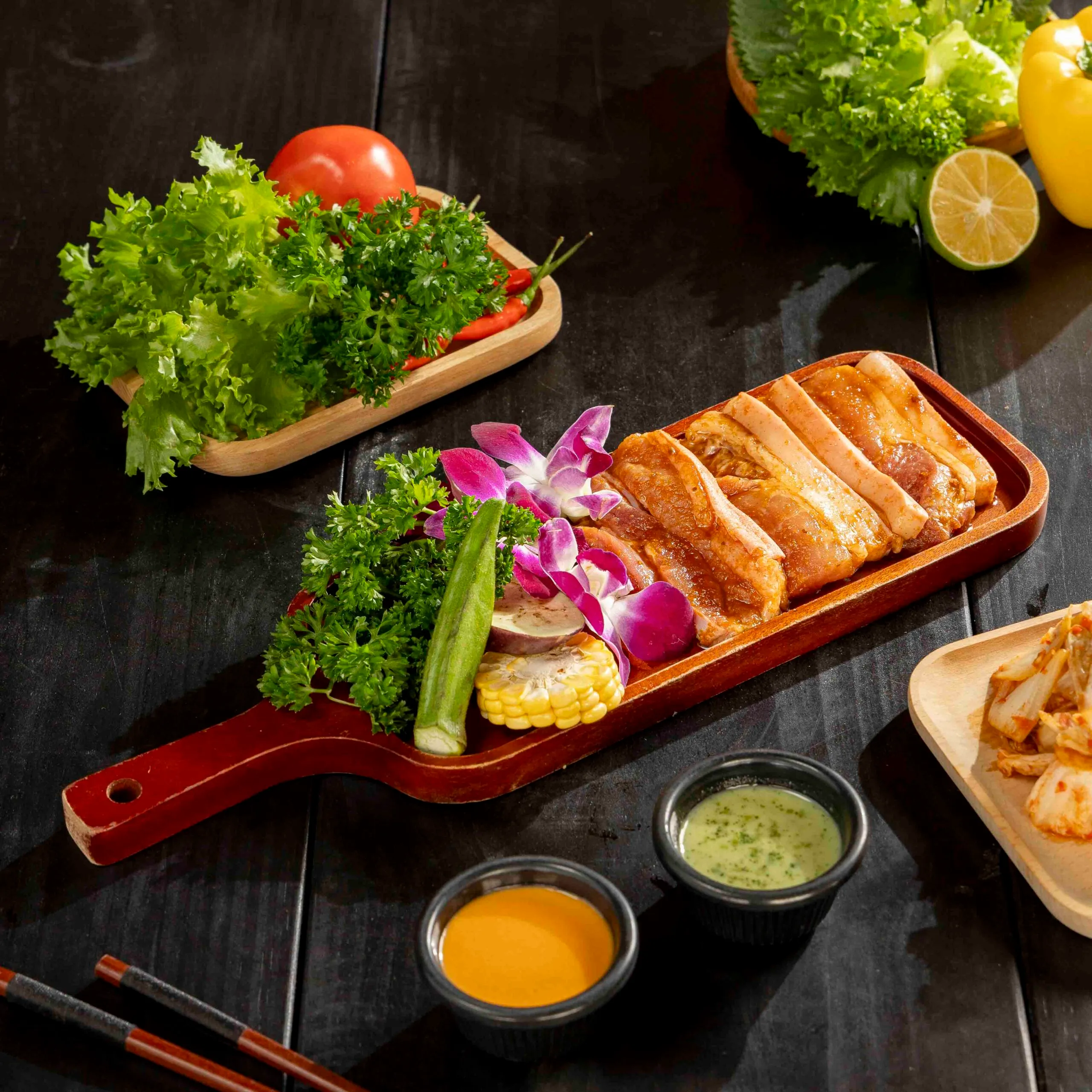 Ba chỉ heo nướng ngũ vị - Xóm Lèo