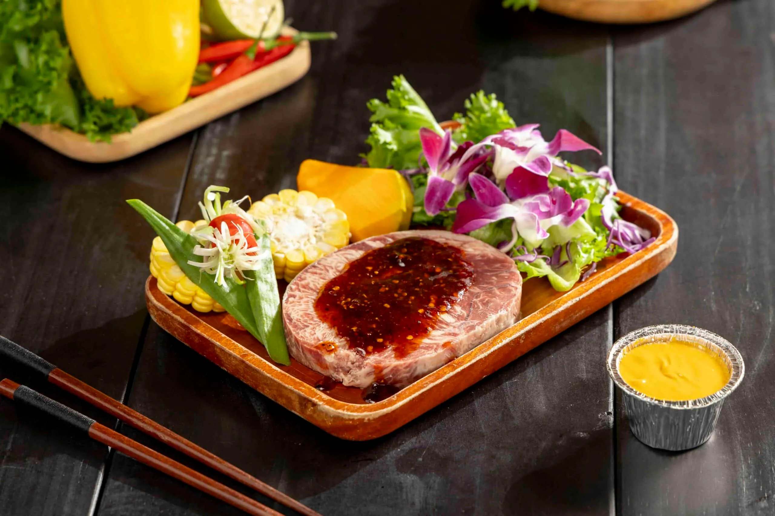 Bò nướng tảng phô mai trứng muối tại Xóm Lèo Đà Lạt