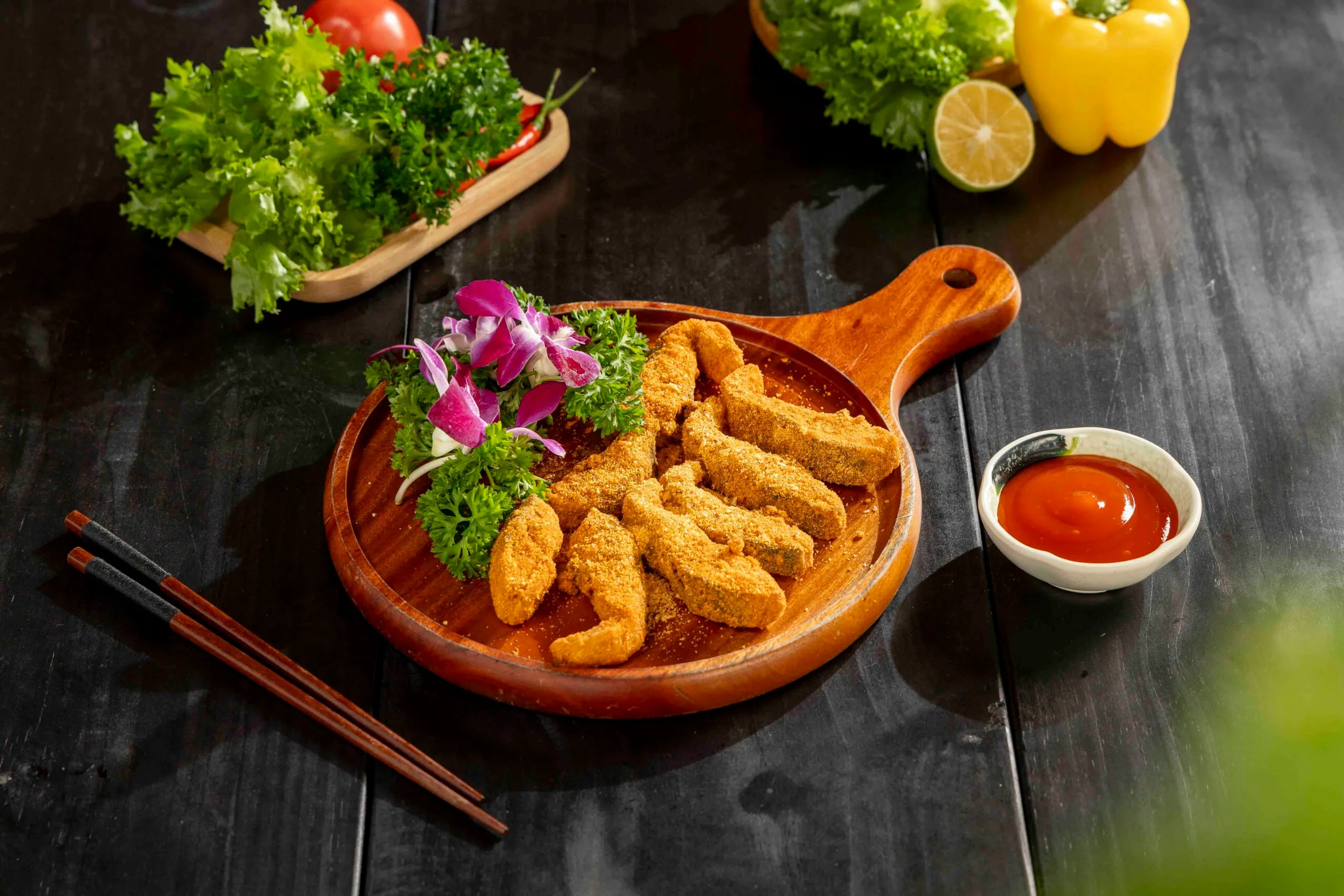 Cá tầm rang muối - quán nướng Đà Lạt